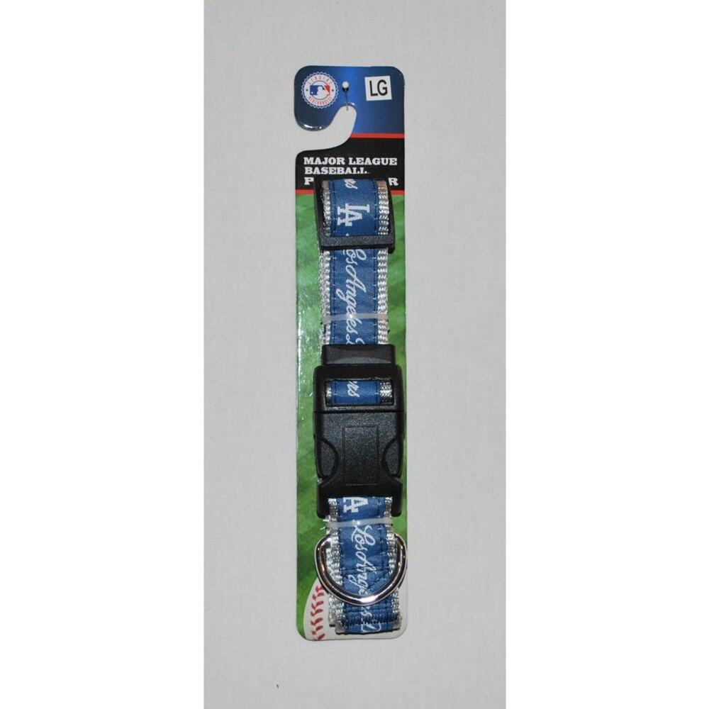 Pets First LA Dodgers MLB Baseball Dog Collar Large Blue